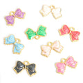Colorful Enamel Bow Jewelry Components For DIY Earrings And Bracelets Charms view 5