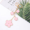 Enamel Five Petal Flower Keychain Metal Chain Bag Charm view 2
