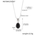 Long Adjustable 100cm Black Agate Tiger Eye Pendant Sweater Chain view 8