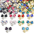 Crystal Bow Charms in Gold and Silver Tones, 12 Color Designs view 4