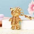 Jeweled Couple Bear Keychains in Red and Blue Pictured Colors view 4