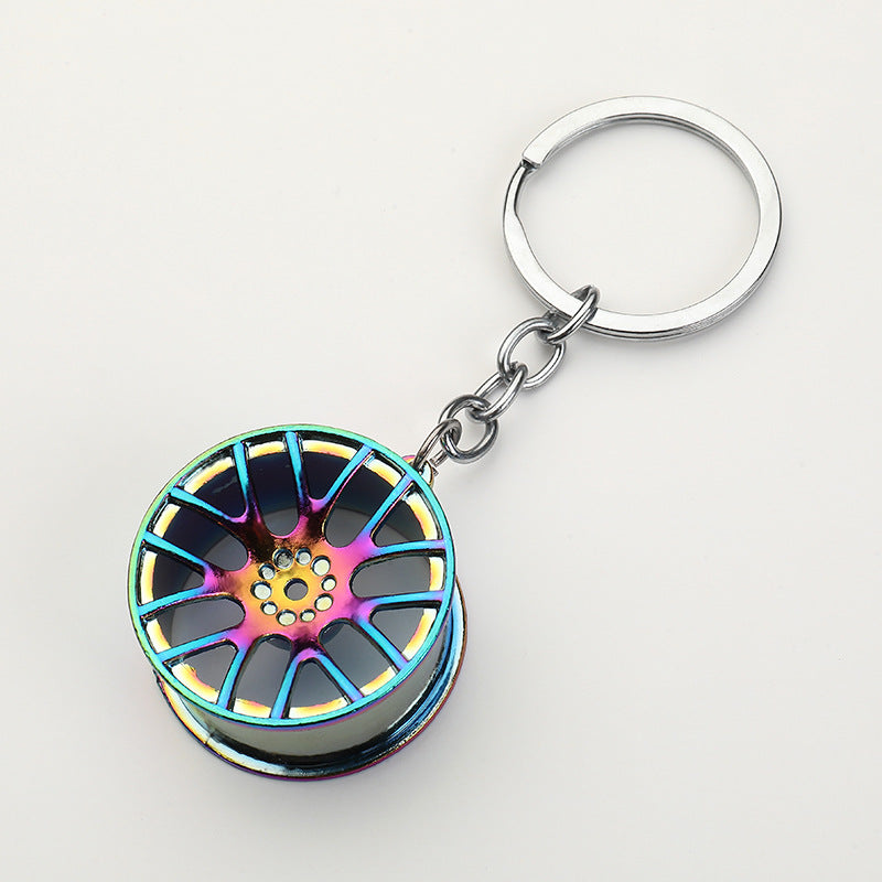 Turbo Gear Shift Wheel Brake Disc Shock Caliper Metal Keychain