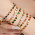Multicolor Crystal Tennis Necklace and Bracelet Collection view 2