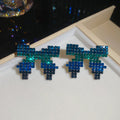 Crystal Bow Statement Stud Earrings in Five Colors view 9