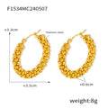 Gold Textured Hoop Earrings Mesh Disc Scale Bead Styles view 8