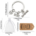 Silver Thank You Graduate Diploma Year Charm Keychain view 2