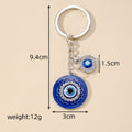Gold and Silver Tone Round and Hamsa Evil Eye Split Ring Keychains view 4