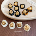 Gold Relief Resin Stud Earrings In Five Colorways Jewelry view 3