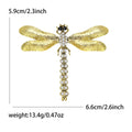 Textured Metal Dragonfly Brooch in Gold or Silver Tone view 5
