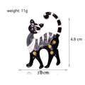 Black Cat Enamel Two Designs Metal Brooch Pin for Jackets and Lapels view 2