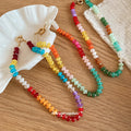 Multicolor Irregular Bead Collar Necklaces Statement Jewelry view 3