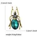 Antique Gold Beetle Brooch Green or Red Glass Body Two Styles view 6