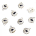 Rhinestone Sun Eye Charms in Gold and Silver Tones, Nine Colors view 9
