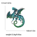 Winged Dragon Brooch in Four Gradient Enamel Colorways view 6