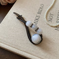 Acrylic Bead Twist Hair Clips White Green Pale Yellow view 6