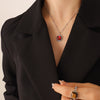 Steel Red Necklace
