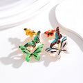 Red Gold Tone Butterfly Enamel Two Designs Metal Brooch Pin 3.2 x 4.3 cm 3.2 x 4.3 cm view 4