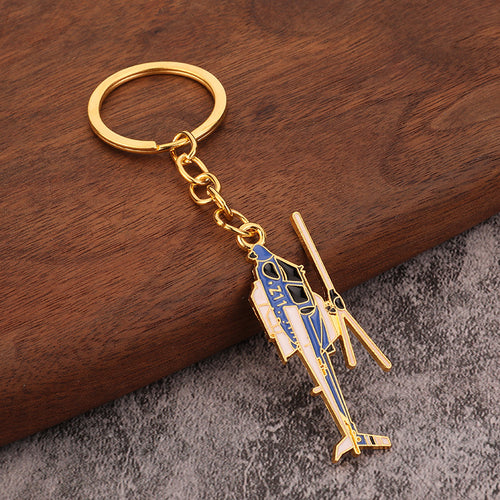 Creative Alloy Helicopter Keychain Bag Charm Gift for Students