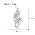 Gold and Silver Wing Pearl Look Metal Brooch Pin Pair view 2