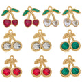 Gold-Tone Cherry Metal Charms with 3 Listed Options view 5