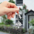 Silver Family Tree of Life Keychain Thank You Charm view 4