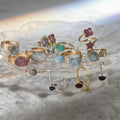 Random Natural Stone Adjustable Open Rings in Sixteen Assortments view 2