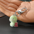 Flocked Green Snake Plush Keychain Metal Clasp 5 Styles view 6