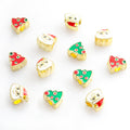 Santa Claus and Christmas Tree Enamel Alloy Beads for Jewelry Making view 2