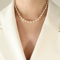 Gold Freshwater Pearl Bead Necklace Bracelet Two Styles view 6