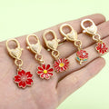 Rose, Sunflower and Daisy Charm Keychains Featuring Red Heart Across 18 Variations view 4