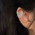 Crystal Butterfly Ear Cuffs In Gold And Silver Tones view 7