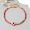 Colorful Seed Bead Evil Eye Adjustable Chain Bracelets view 6
