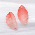 Frosted Glass Leaf Charms in Nine Gradient and Flecked Finishes view 10