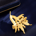 Gold Tone Leaf Pearl Look Metal Brooch Pin for Jackets and Lapels view 4