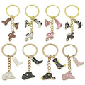 Western Cowboy Hat Boot Horse and Cactus Keychain Collection view 3