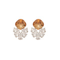 Crystal Flower Drop Earrings In Three Top Stone Colors view 5