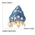 Crystal Hermit Crab Brooch In 2 Color Variants For Jackets and Scarves view 7