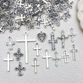 Antique Silver Cross Metal Charms with 9 Listed Options view 1