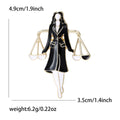 Lawyer Figure Brooch In 1 Style With Polished Metal And Decorative Details view 5