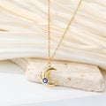 Gold Tone Vintage Eye and Symbol Medallion Necklaces in Thirteen Designs view 12