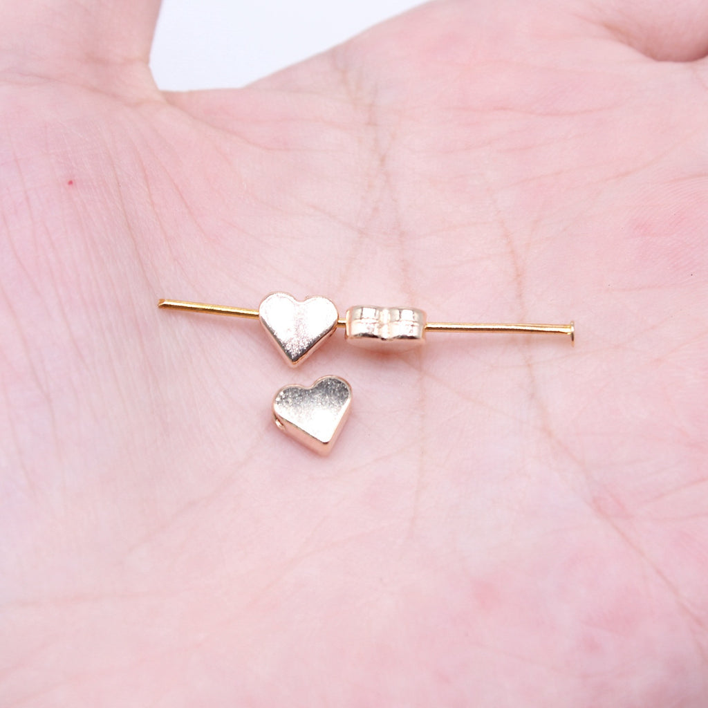 8x7mm 0.67g Multicolor Zinc Alloy Heart Small Hole Beads for DIY Bracelet Necklace Making