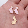 Gold Tone Sitting Rabbit Enamel Charms in Four Colors view 6