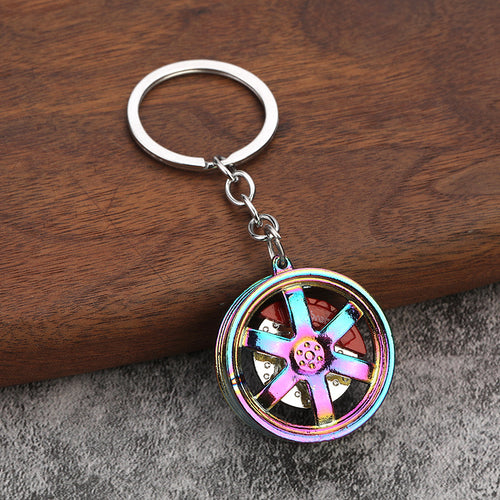 Metal Wheel Hub Brake Caliper Keychain Car Accessory Gift