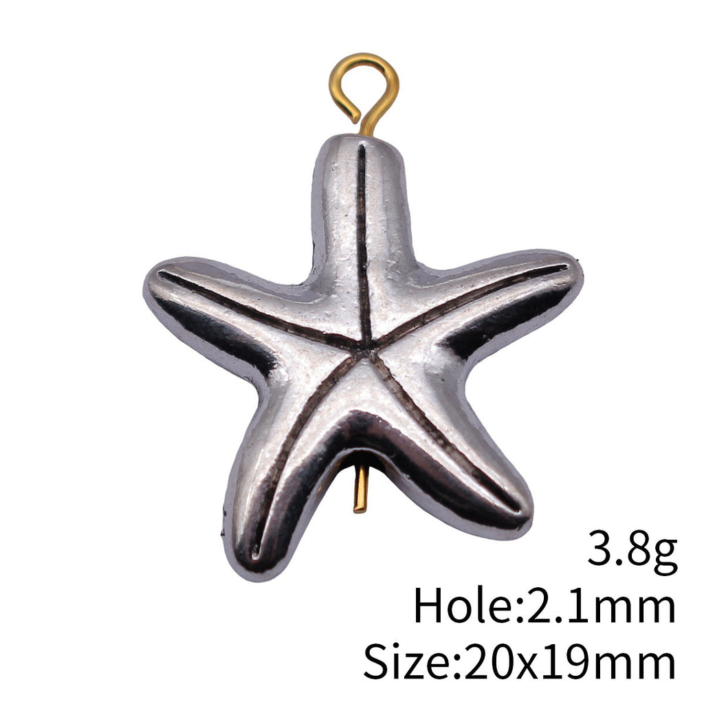 20x19mm 3.8g Antique Silver Zinc Alloy Starfish Loose Metal Beads for Bracelet Necklace Making