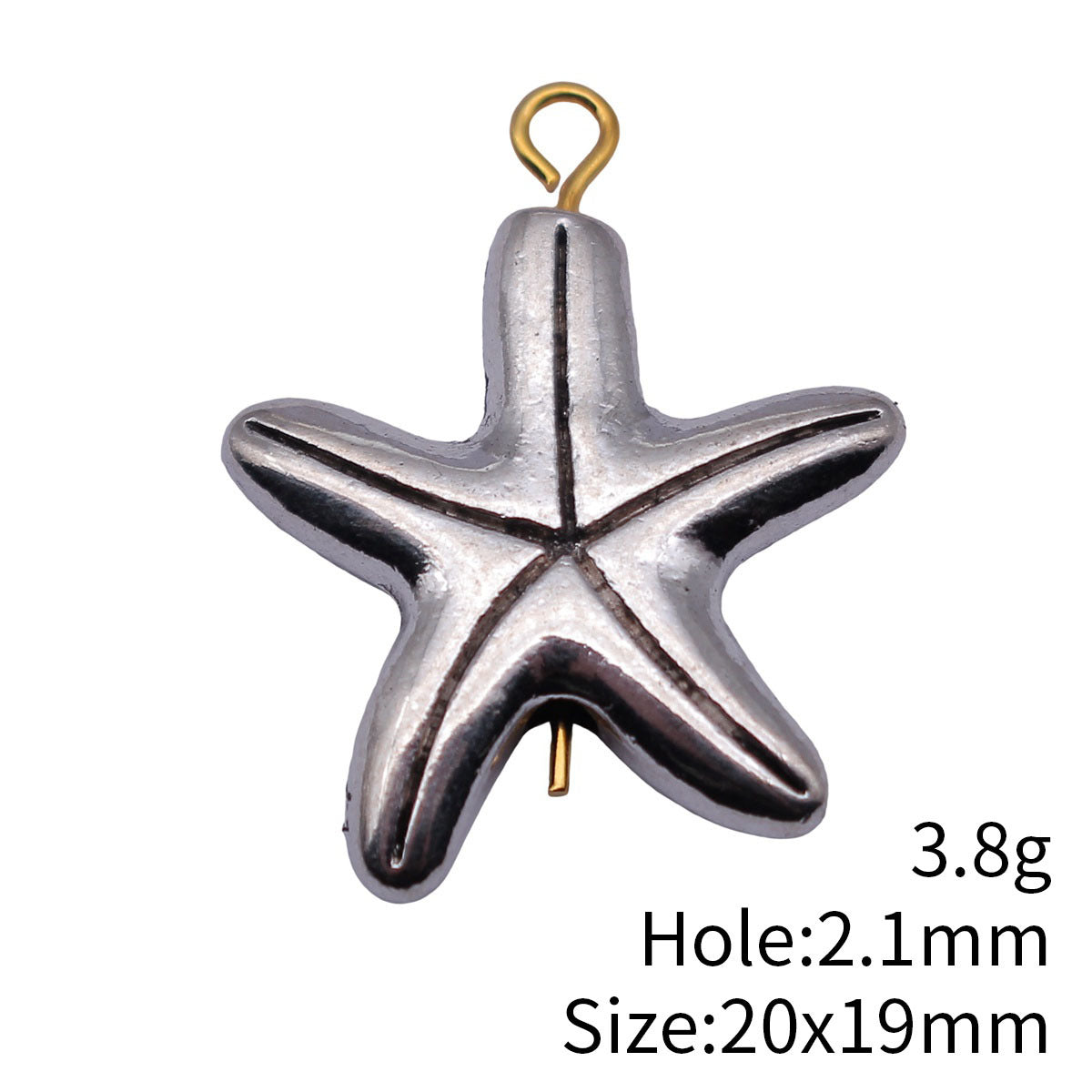 20x19mm 3.8g Antique Silver Zinc Alloy Starfish Loose Metal Beads for Bracelet Necklace Making