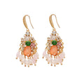Crystal Teardrop Chandelier Hook Earrings In Four Colors view 5
