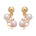 Gold Leaf Pearl Necklace Bracelet Drop Earrings Three Styles view 5