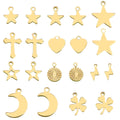 Gold-Tone Heart and Four-Leaf Clover Metal Charms with 11 Listed Options view 6