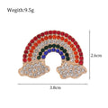 Flower Crystal Metal Brooch Pin 3.8 x 2.6 cm for Jackets and Lapels view 2