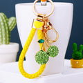 Twin Cherry Keychains in Five Colors with Braided and Fortune Loops view 3